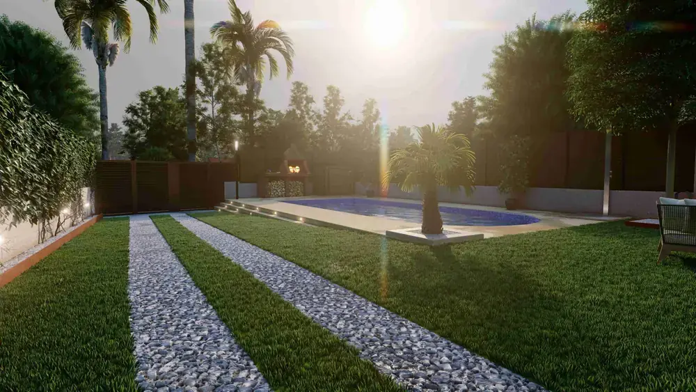 Render 3D para validar distribución de una terraza antes de la obra
